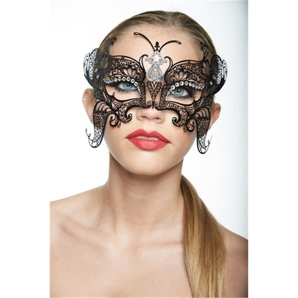 Supriseitsme Black Laser Cut Mask with Clear Rhinestones SU1096707